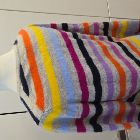 Charter Club Luxury Cashmere Striped Crewneck Sweater Size Large - Picture 4 of 8